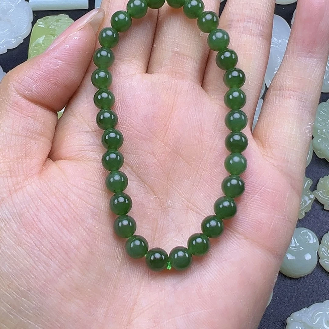 和田玉未镶嵌颈饰卡6碧玉