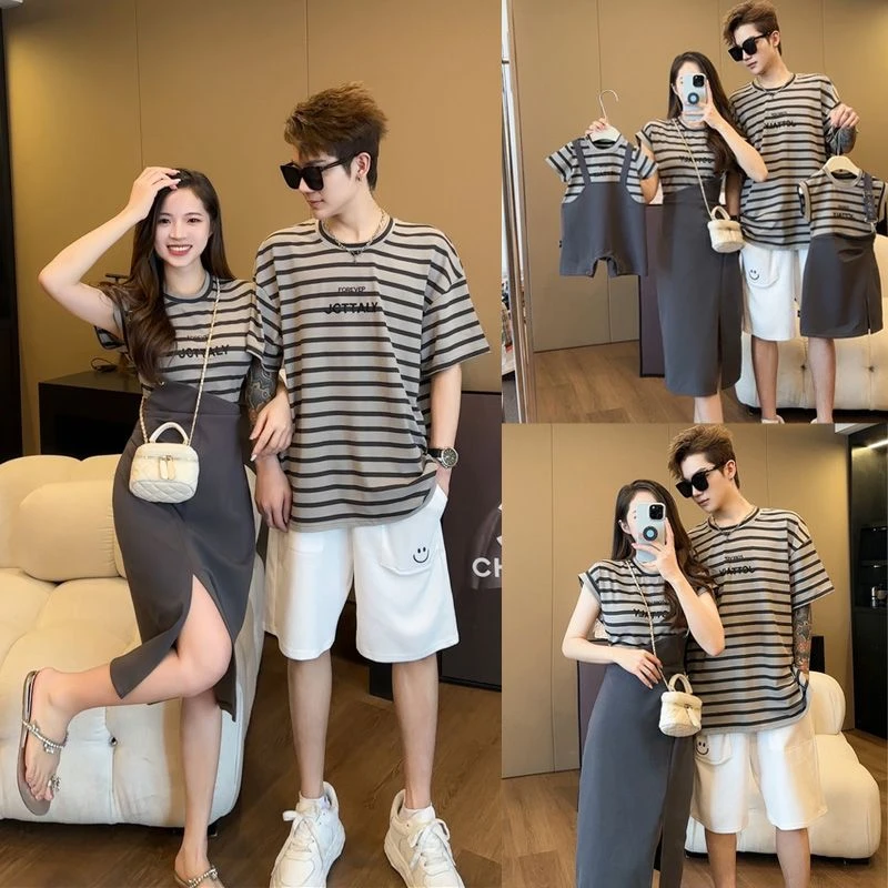 巴拉巴拉云朵【断码】率】夏季一家三口母子母女短袖T恤高端亲子