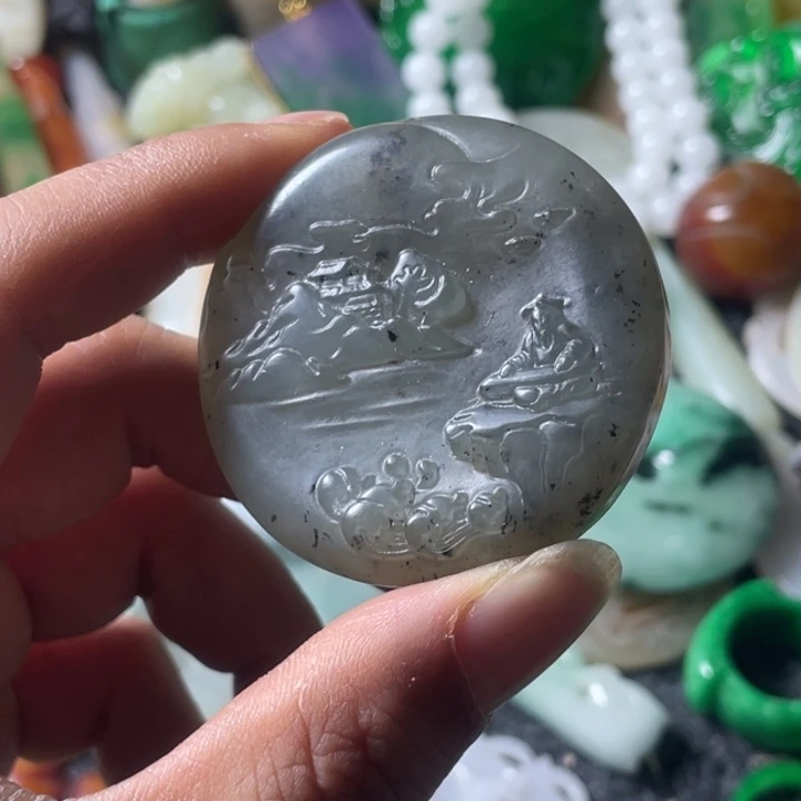 和田玉未镶嵌吊坠(不含链)