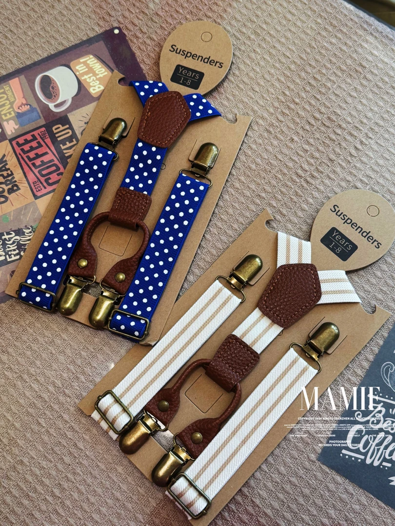 麦米原创【绅士背带夹】可调节松紧防滑背带夹