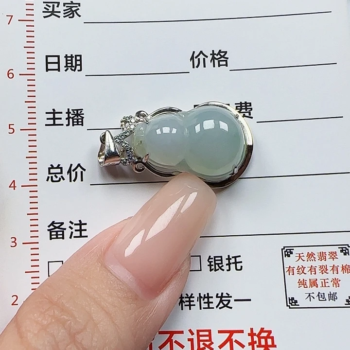 翡翠颈饰银S925镶嵌天然