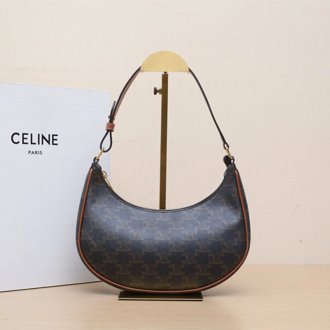 95新 Celine/思琳 【娇活动】豌豆腋下包 中号 凯旋门印花 992800