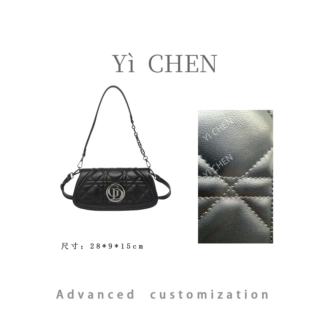 【Yì CHEN】BF-66386-黑色 轻奢时尚女士新款手提单肩斜挎包休闲