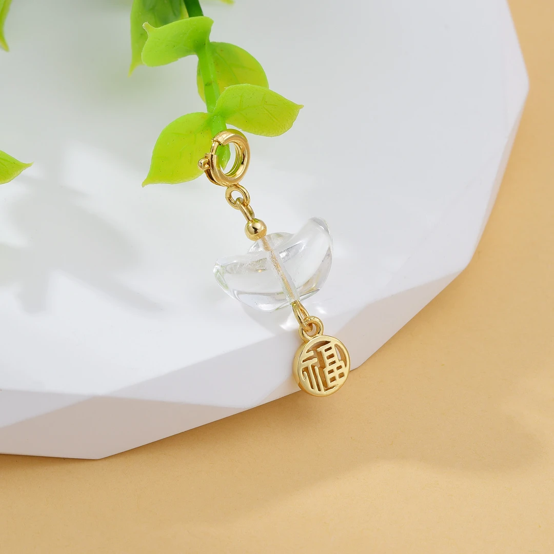 【婉葶珠宝】白水晶元宝滴溜（多样性发一）