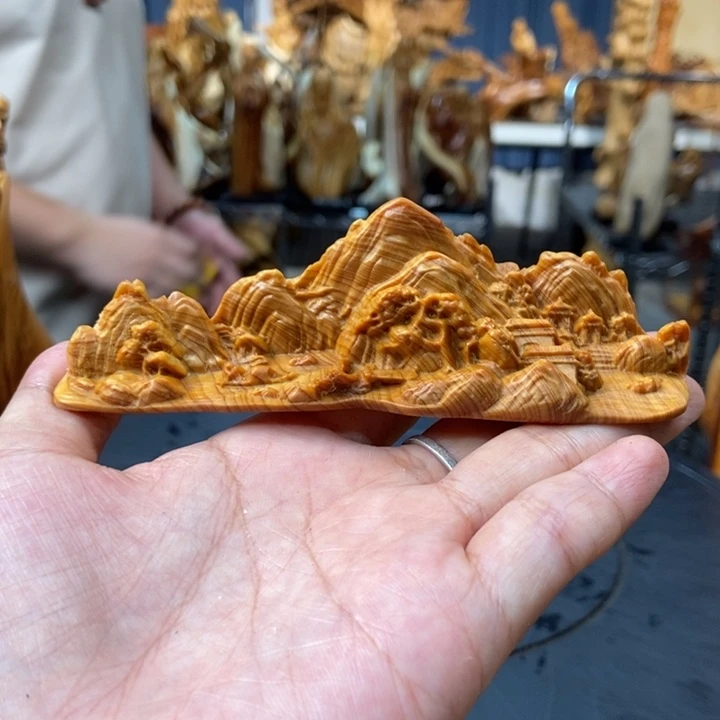 柏木（崖柏）手把件山水