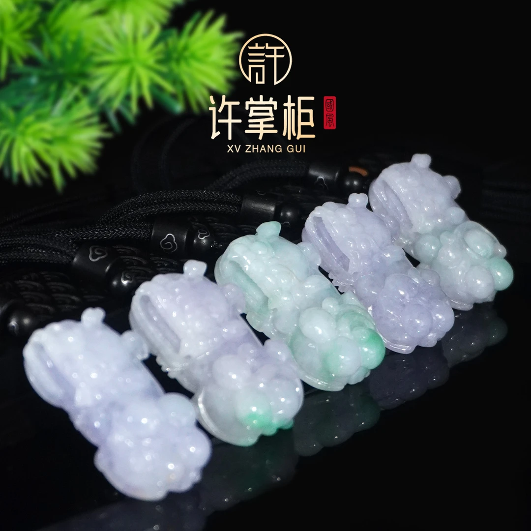许掌柜｜貔貅项链天然缅甸翡翠A货单个多样性随机发货长度约66CM