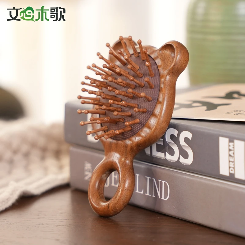 小熊气垫梳按摩梳按摩器宽齿防静电两用齿梳