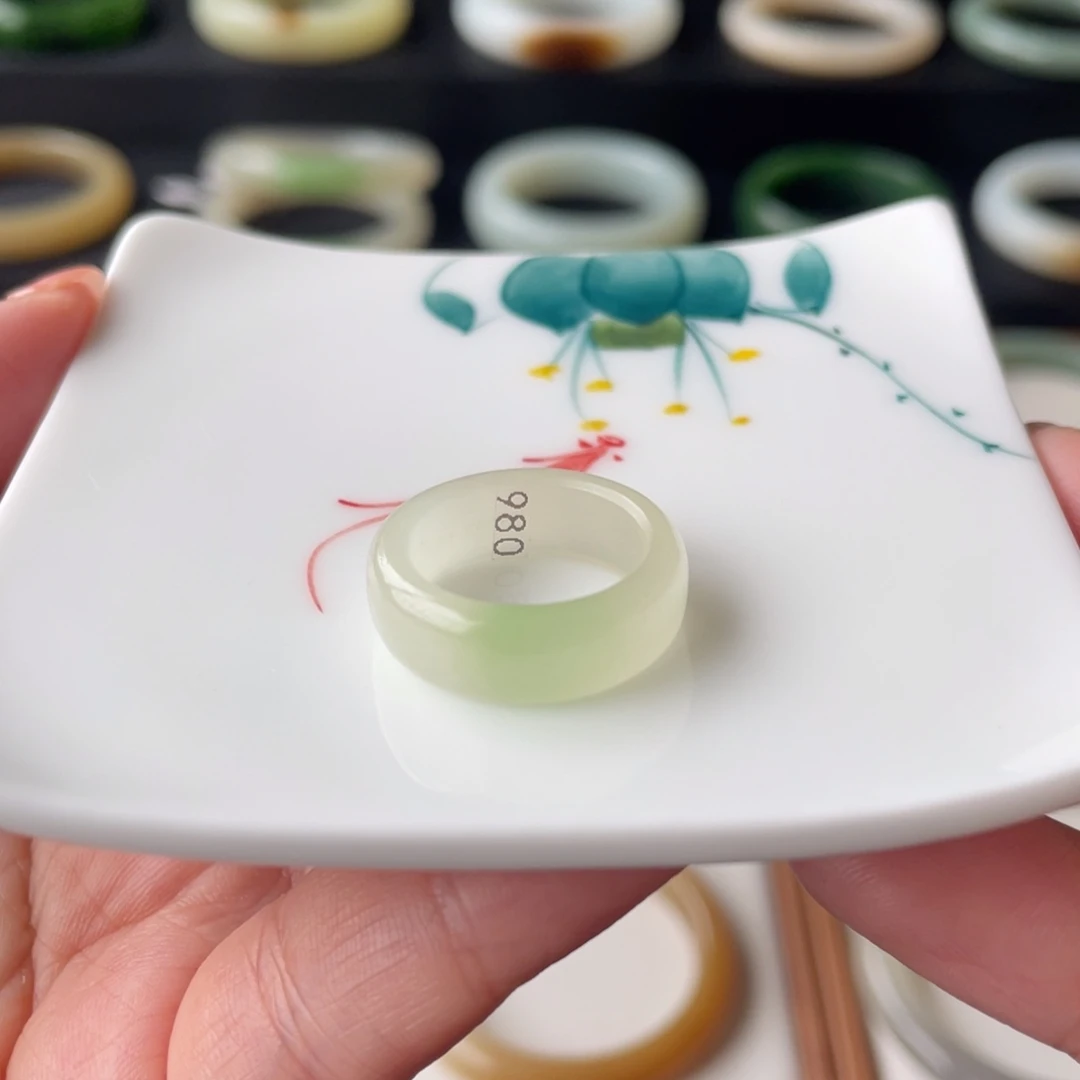 和田玉戒指未镶嵌十***^