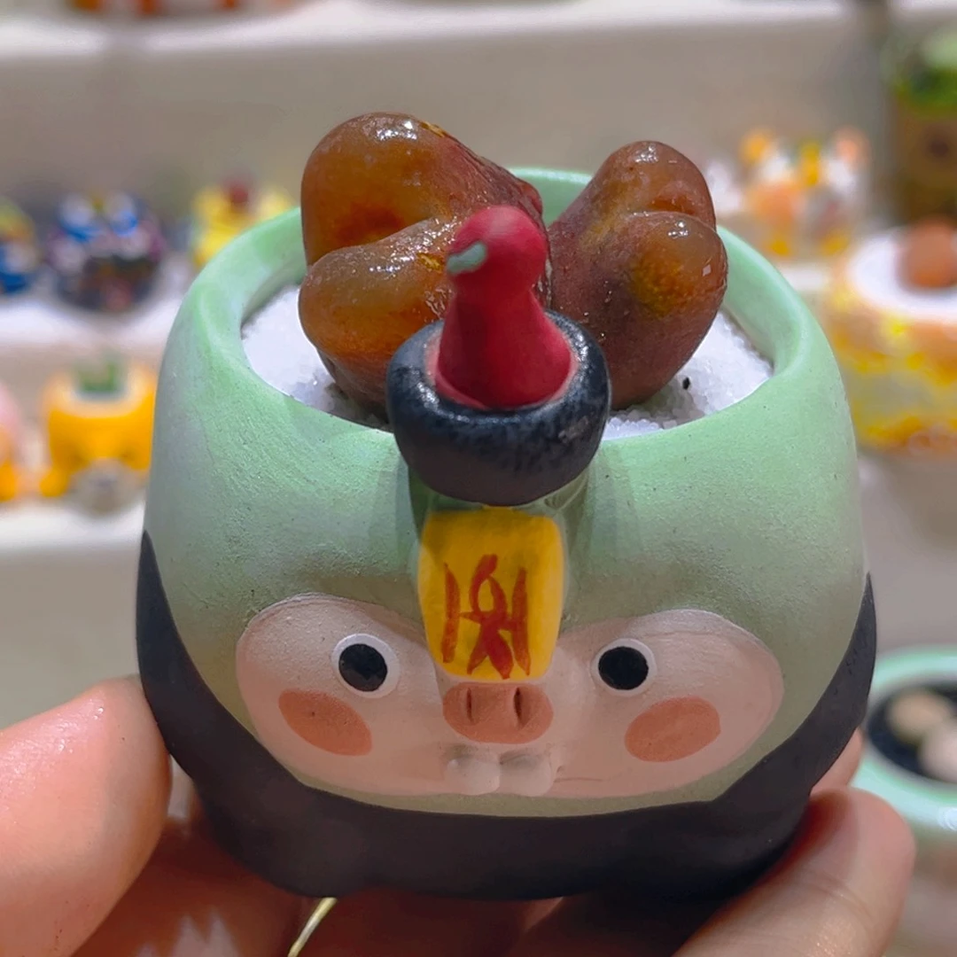 002高端多肉带盆带土手工盆