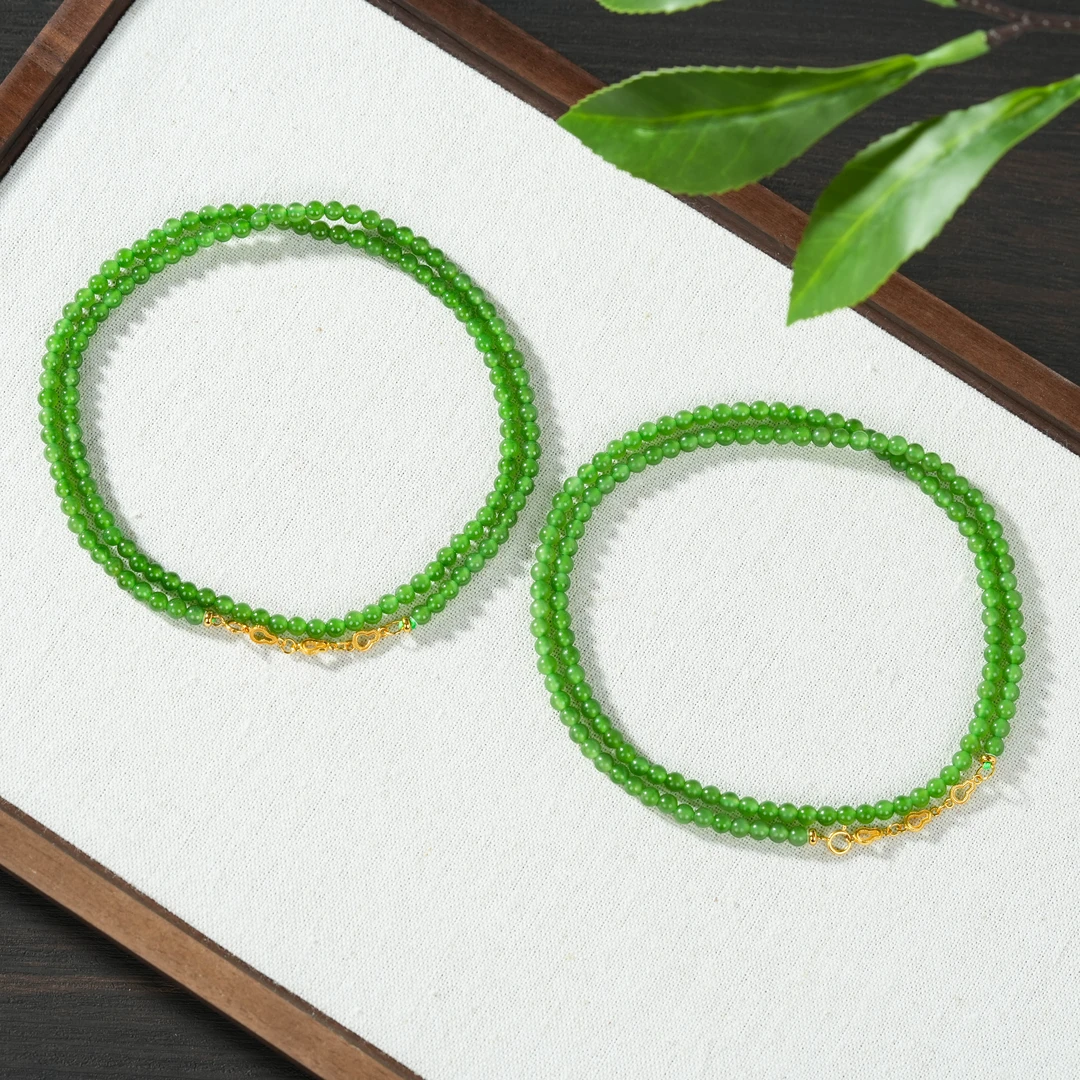 【云上】和田玉DIY项链-多样性发其一-3.5mm-DS80289（甄选）