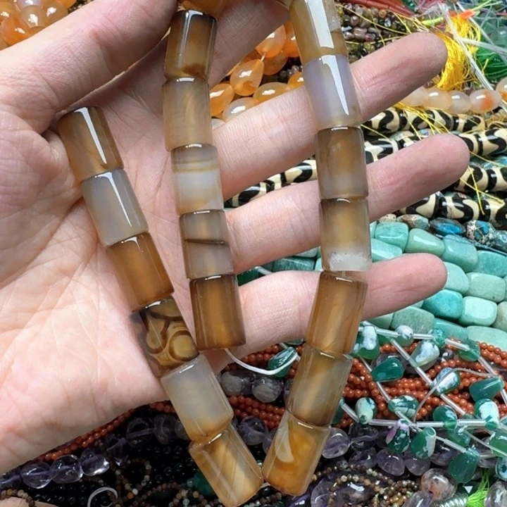合金玛瑙/玉髓珠宝半成品繁*一条13x18mm玛瑙