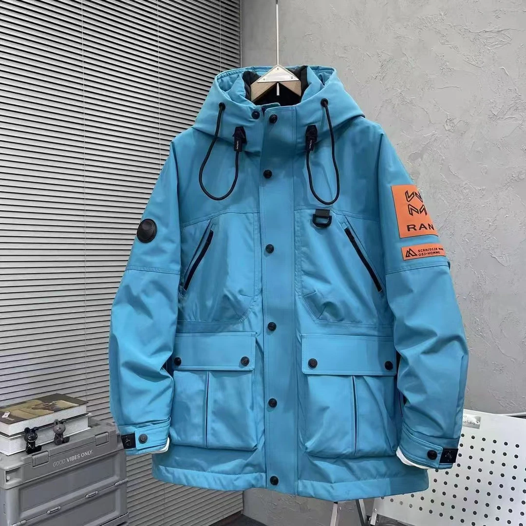 6168【清货】冬季户外连帽保暖潮流面包服休闲百搭宽松加厚抗寒外套