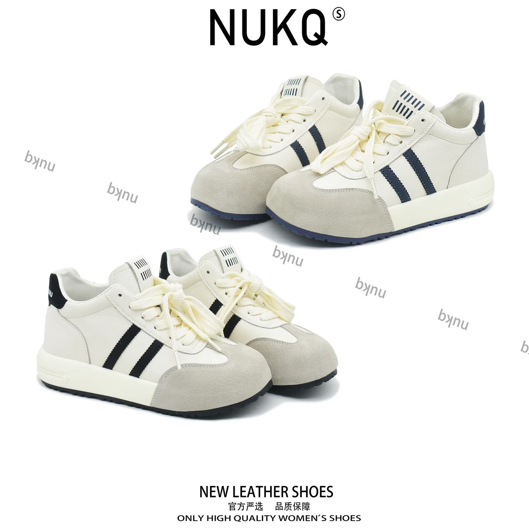 【NUKQ】深口薄款阿甘鞋板鞋系带厚底单鞋鞋子欧若新中式