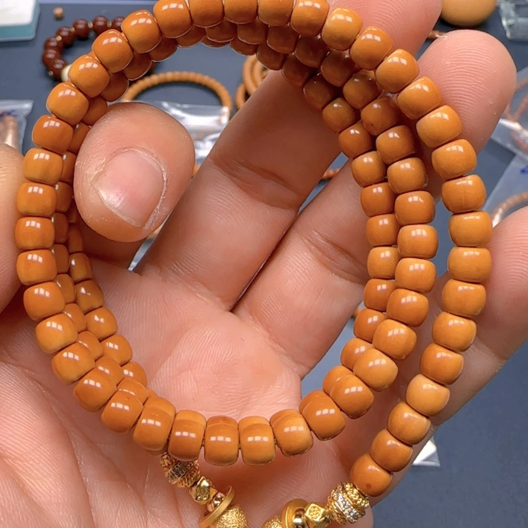 橄榄核手串老挝SS级核尖极限弧尺寸6.1