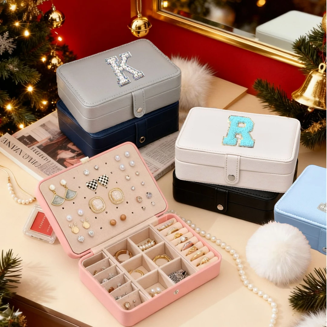 首饰盒/箱 定制个性字母首饰盒简约大容量多功能收纳盒字母备注