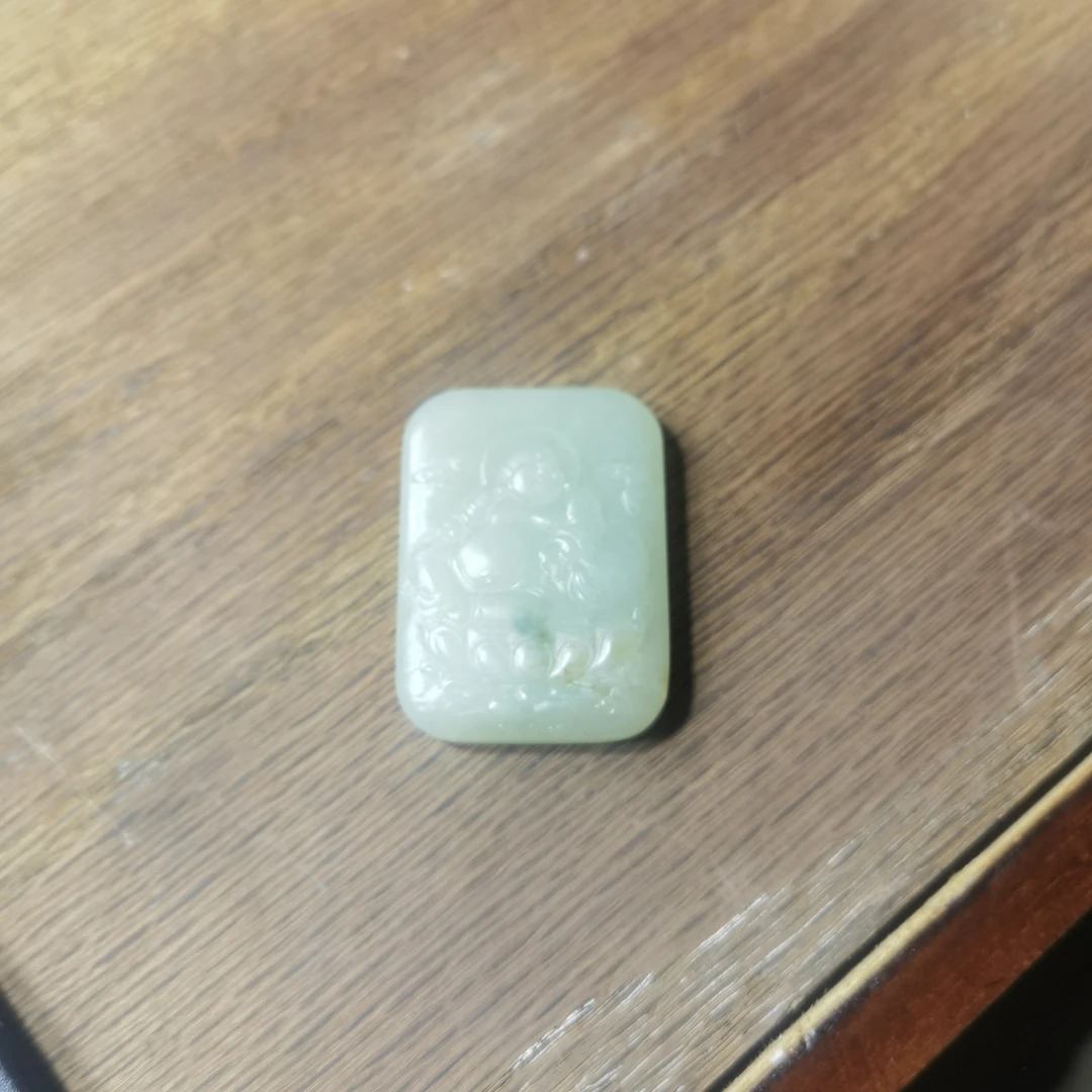 新疆和田玉青白佛公挂件