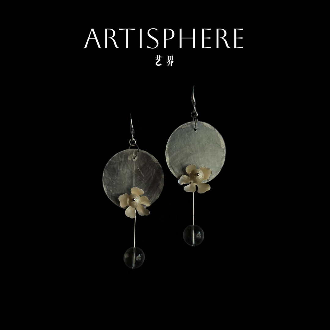 铜合金贝壳耳饰 小众设计原创手作贝壳流苏高级感百搭耳饰D01