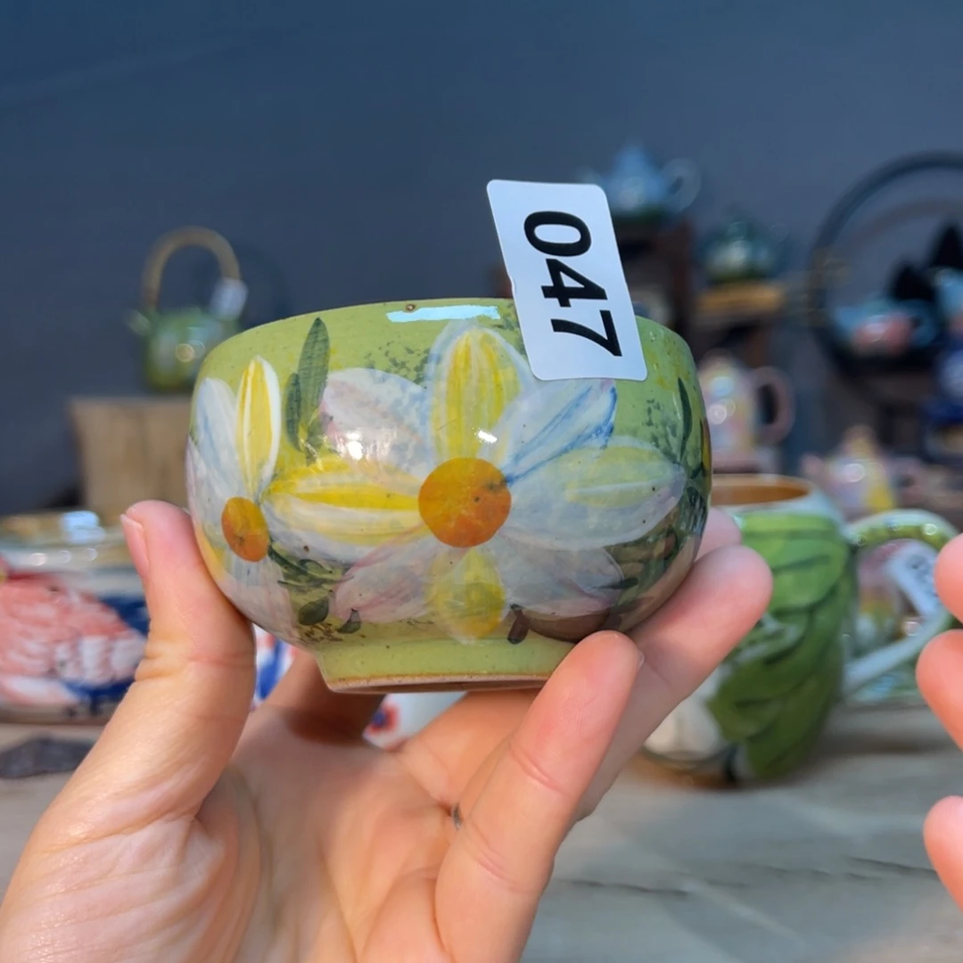 杯素浅陶瓷手工手绘