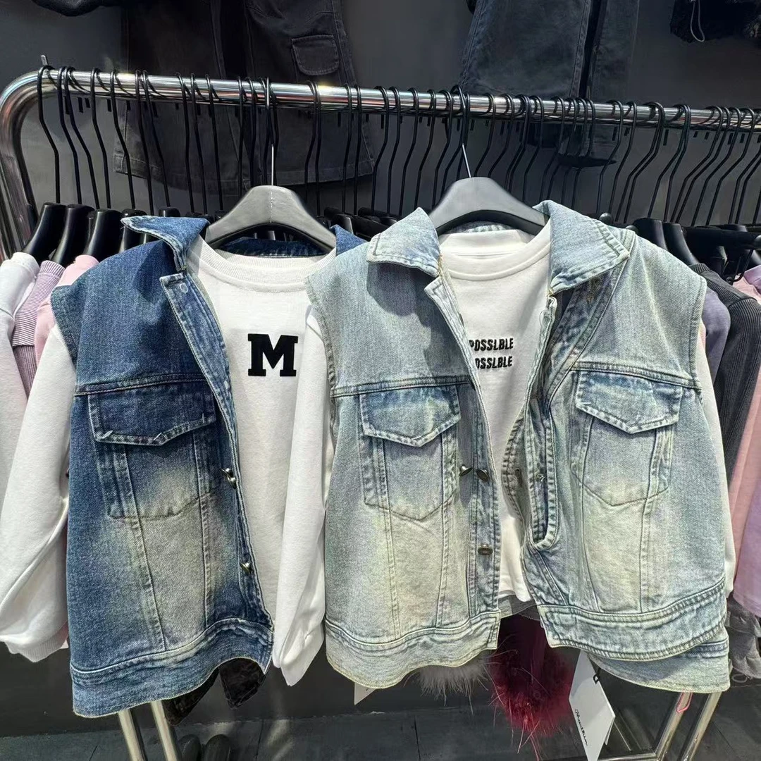 若大王时尚百搭童装牛仔马甲 BD117