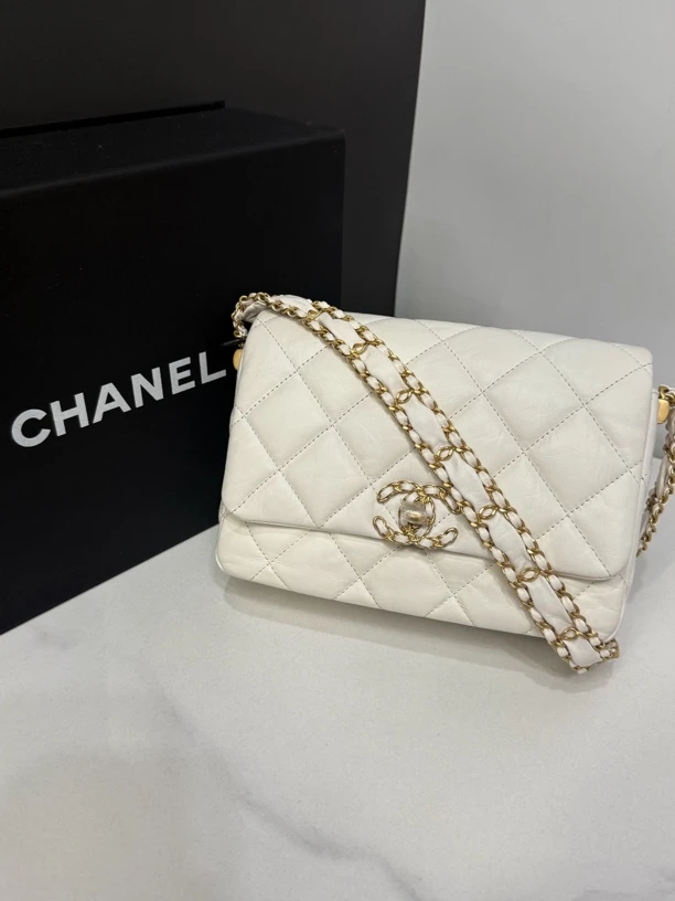95新 Chanel/香奈儿 23K豆腐包芯片20cm/JJZK