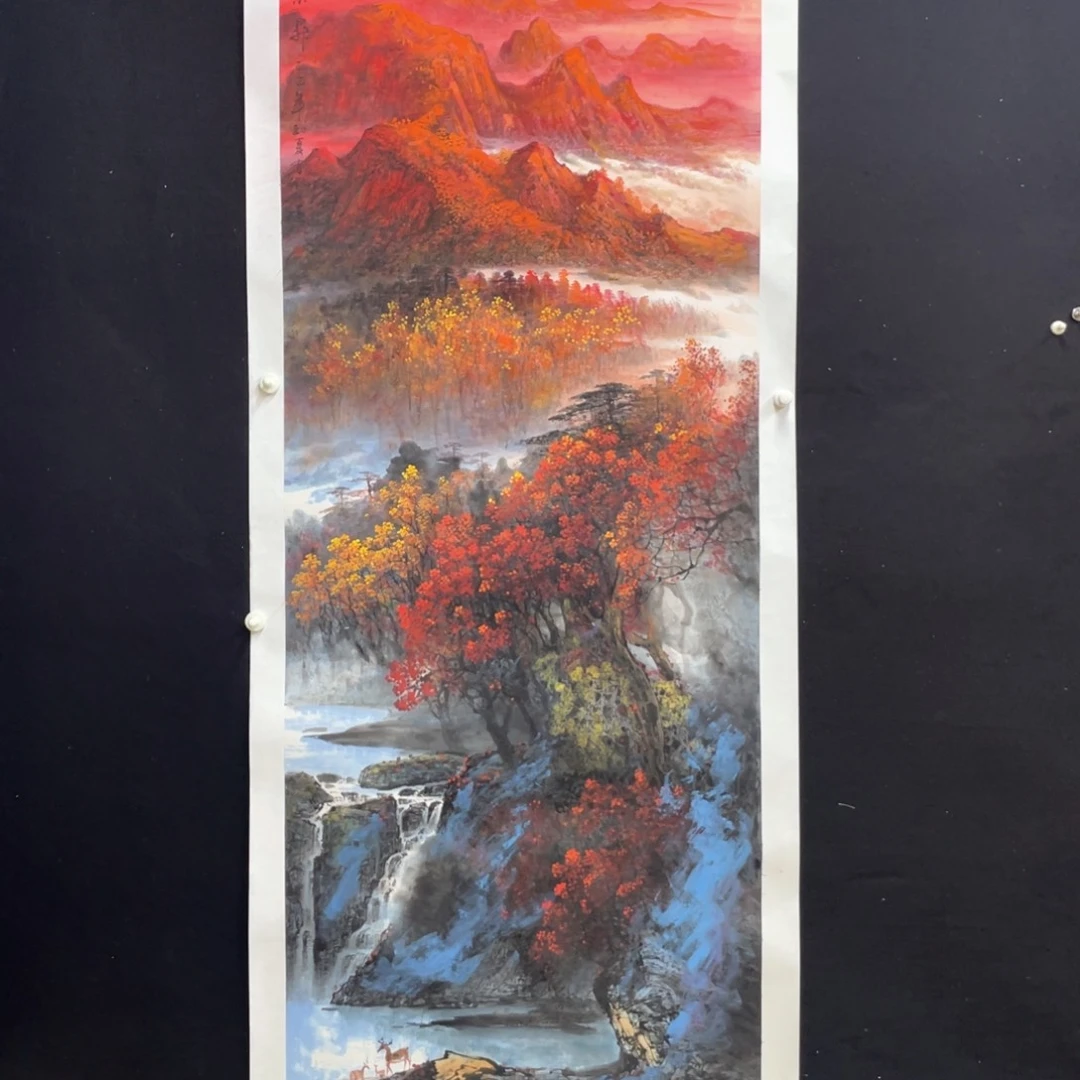 国画手绘国画，精品山水，小六尺