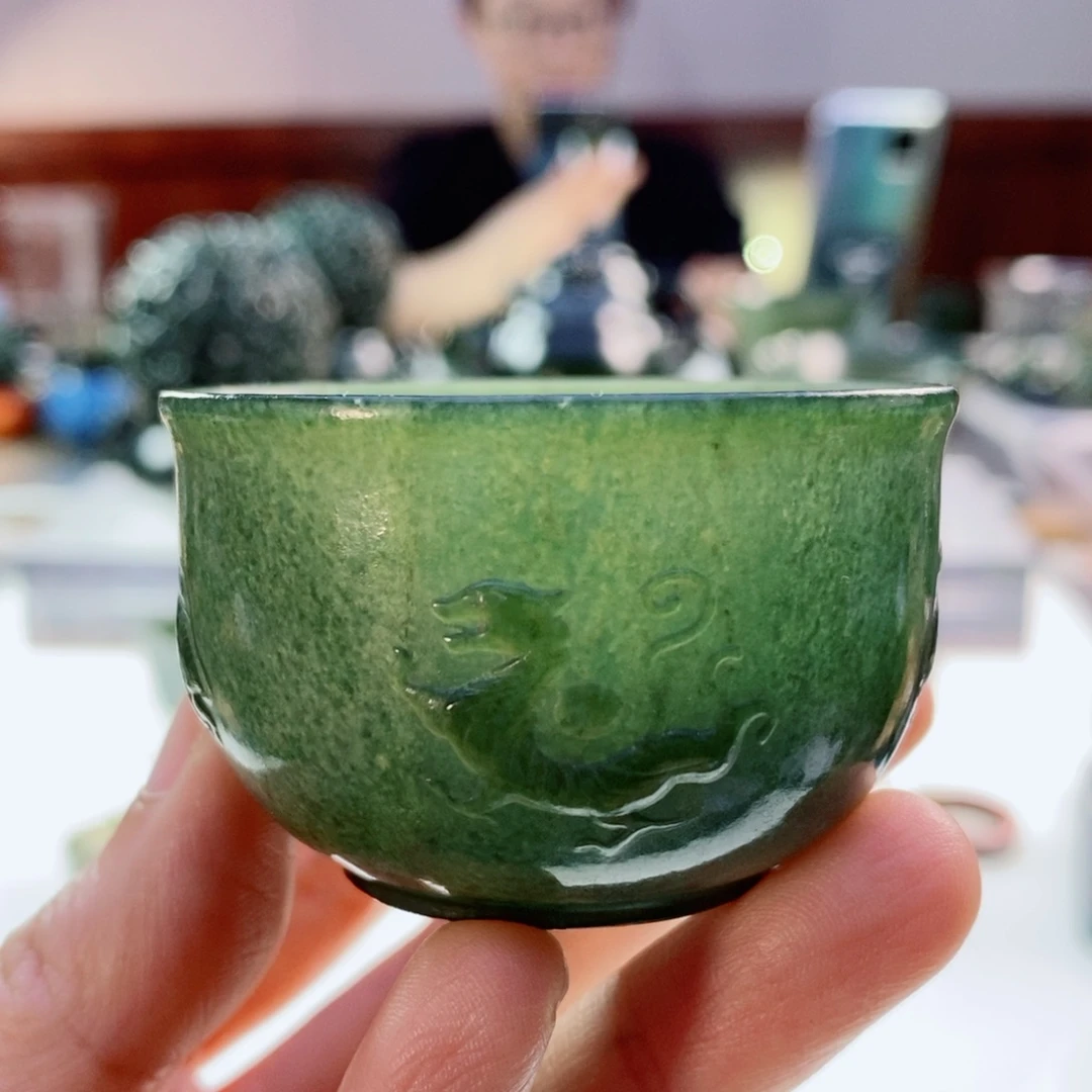 未镶嵌和田玉（青玉）摆件微瑕