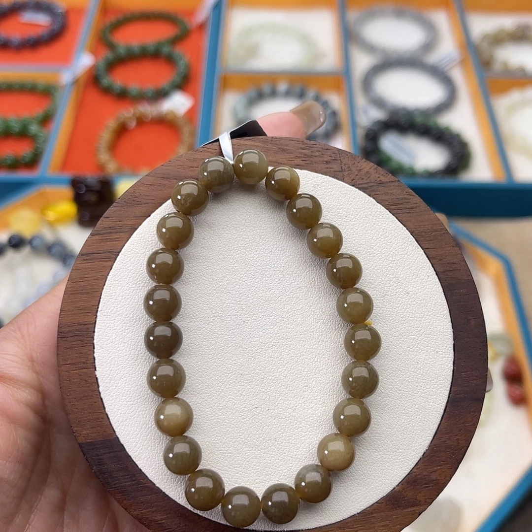 乐***梦和田玉未镶嵌手串A10卡8