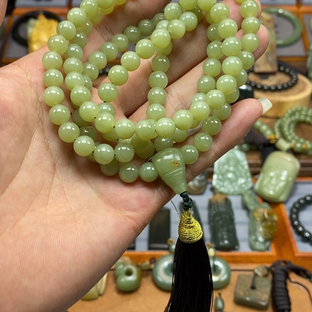 项链未镶嵌岫岩河磨玉（透闪石质玉）