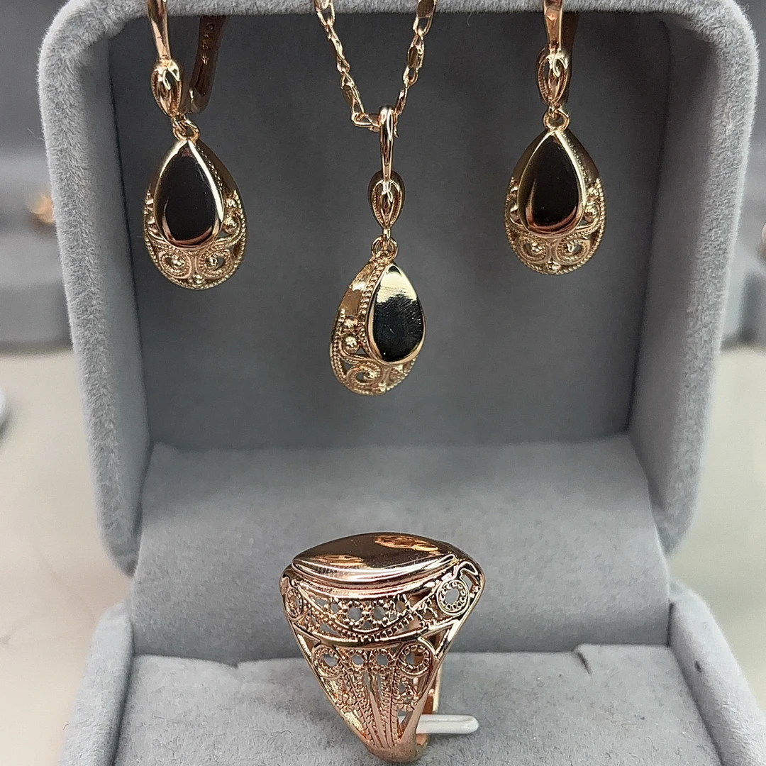 铜合金项链 新款镂空百搭款套装