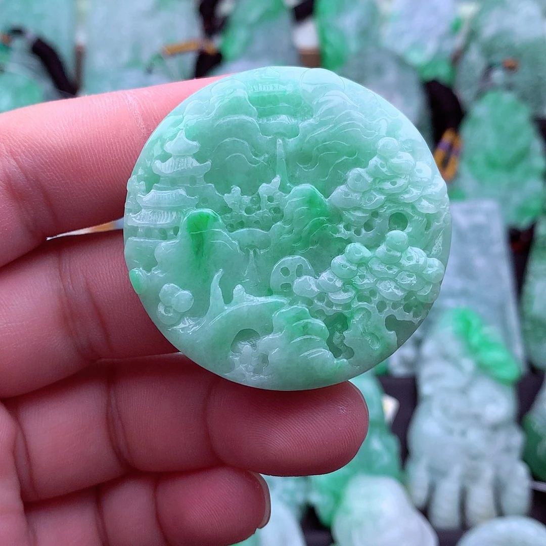 翡翠未镶嵌吊坠(不含链)