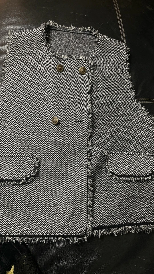 流苏韩版马夹短款时尚上衣百搭春款小香风