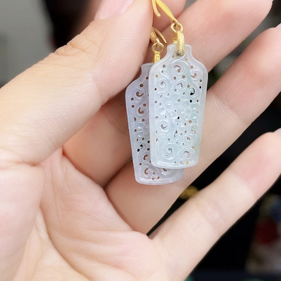 翡翠银S925镶嵌颈饰耳饰