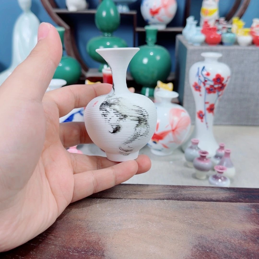陶瓷手工小花器摆件
