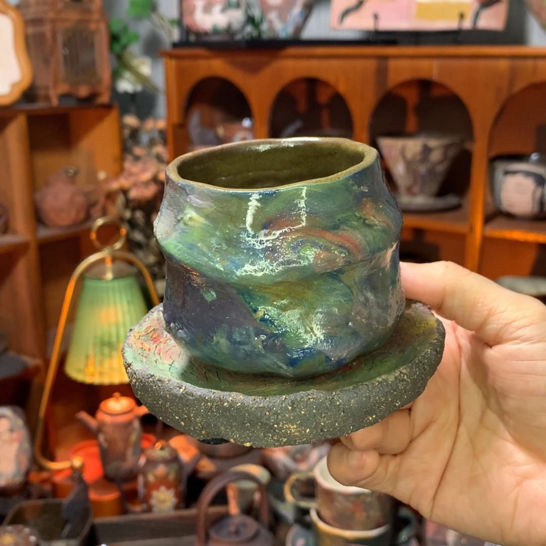 陶瓷油画大师·手握杯+吸水壶承
