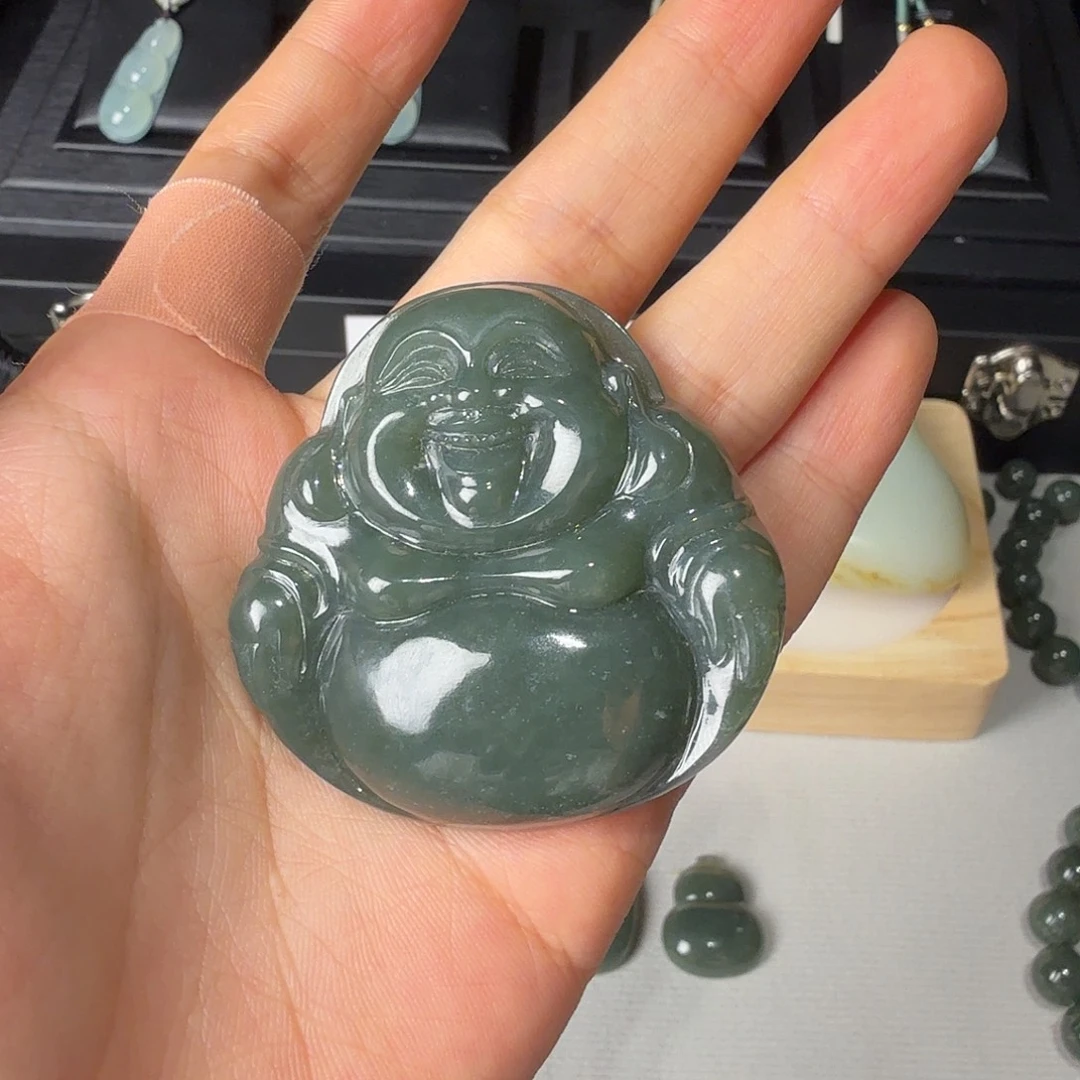 和田玉（青玉）未镶嵌颈饰和田玉佛公