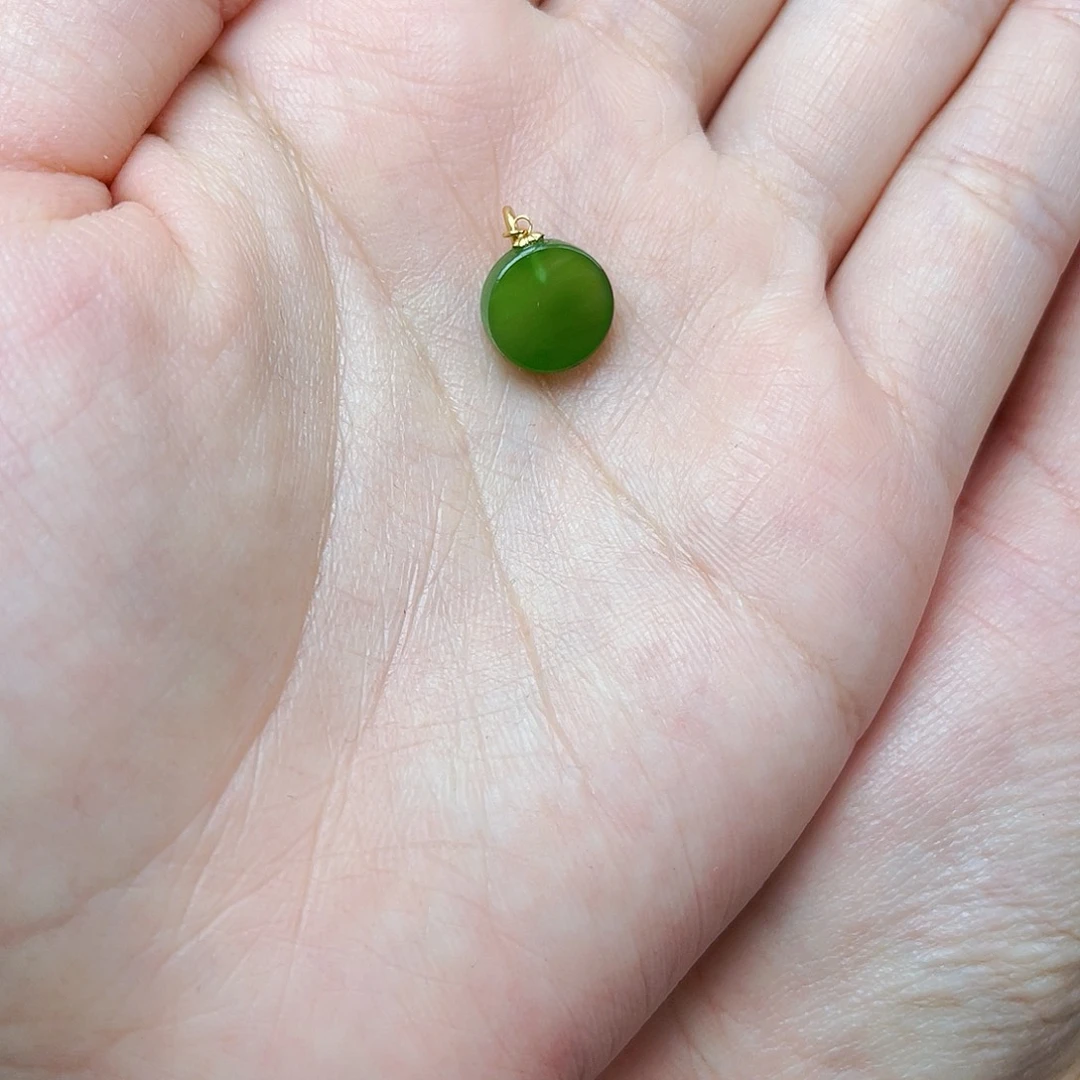 和田玉18K金镶嵌颈饰繁***?06