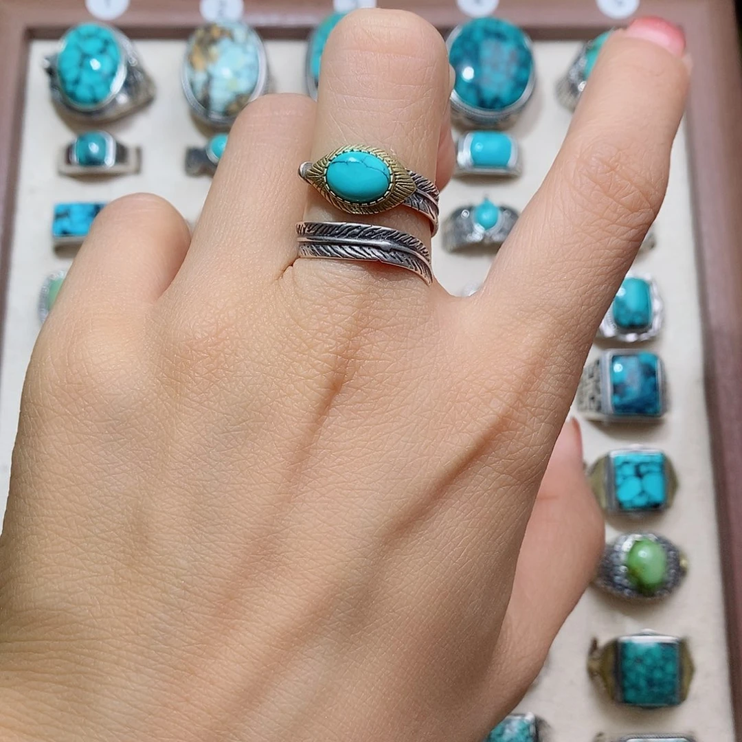 绿松石银S925镶嵌颈饰