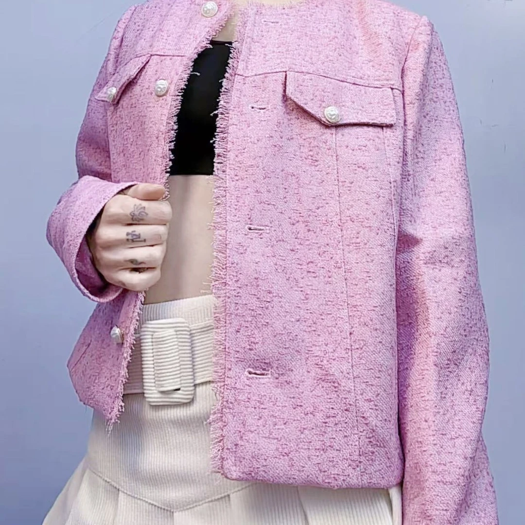 时尚小香风外套女秋季显瘦百搭奢华气质短款上衣