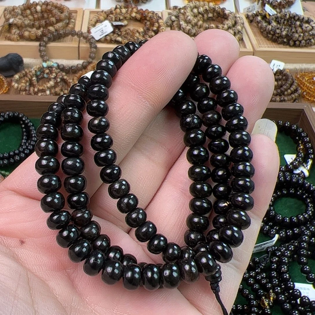 琥珀未镶嵌手链6m一级翳珀满天星