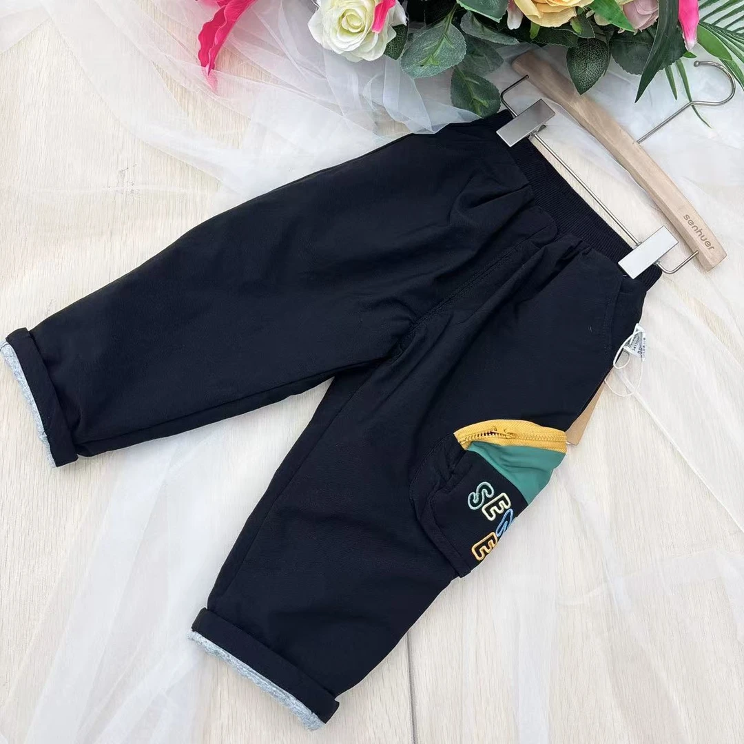 实体品牌童装A类时尚工装夹棉刺绣长裤3412023039