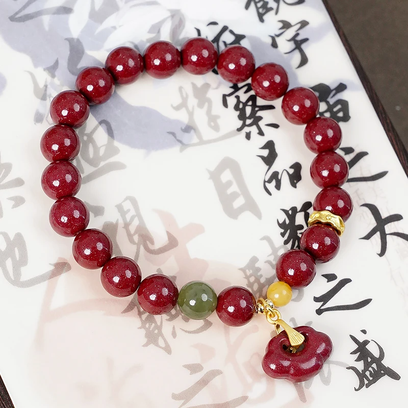 含辰砂工艺品本命年紫金砂朱砂祥云女手串手链多样性发一-8671