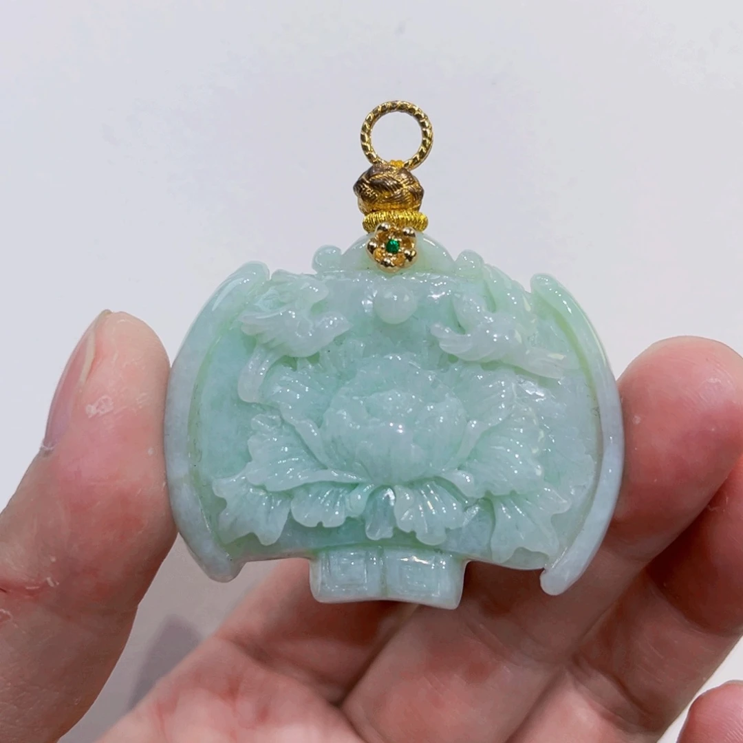 翡翠合金吊坠(赠链)代编织