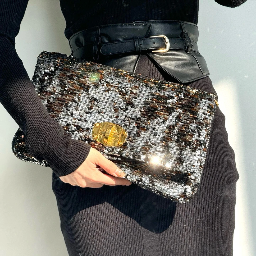 95新 MIU MIU/缪缪 miumiu亮片仙女手拿包