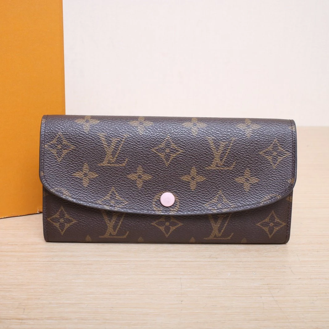 95新 LouisVuitton/路易威登 花花 老花 PVC 2016 豆子 长款钱包
