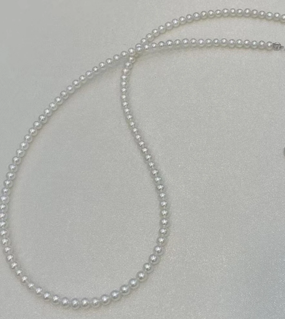 【回归福利】钻光天然珍珠 小米珠3-4MM  S925银