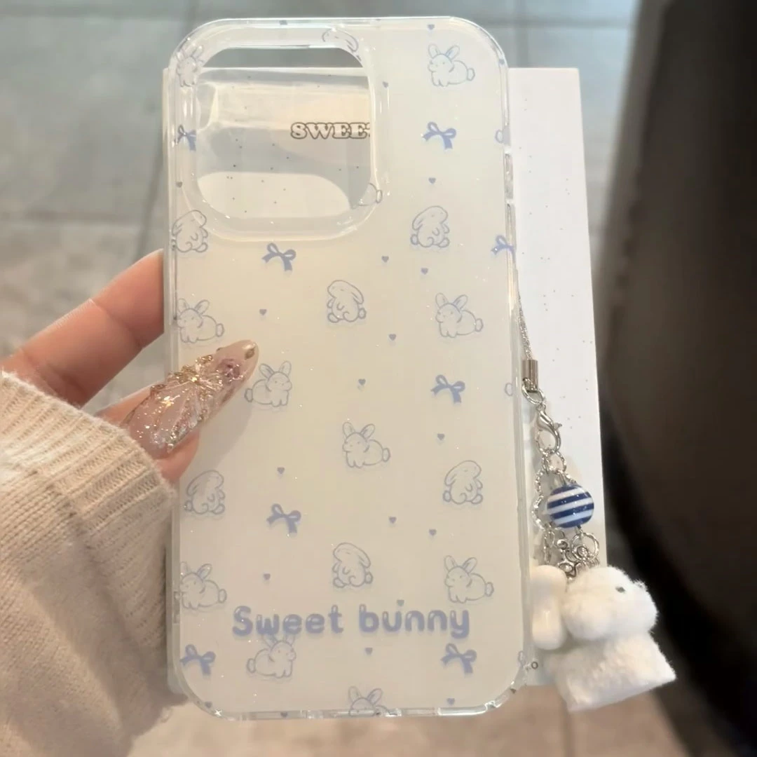波点小兔适用苹果华为vivo小米oppo女iphone15/16/14手机壳