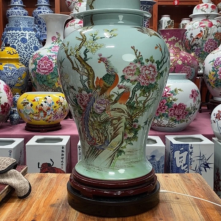 景德镇陶瓷手工手绘花瓶摆件