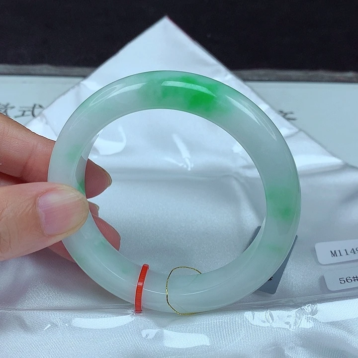 翡翠未镶嵌手镯56圈4955
