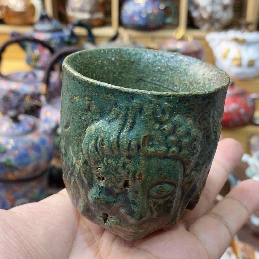 粗陶志野柴烧茶器