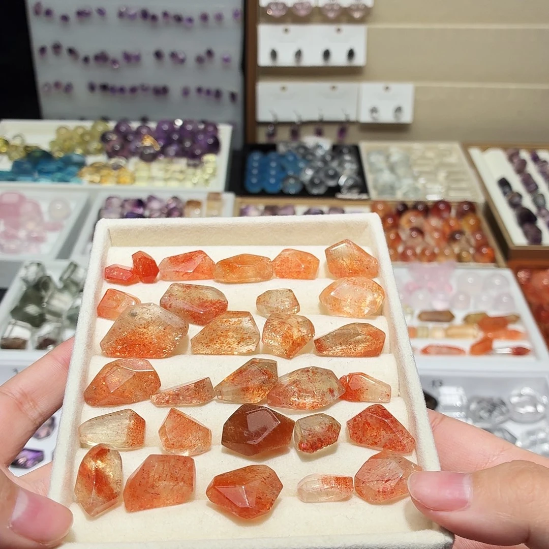 吊坠(不含链)未镶嵌水晶浅色 通透感 金太阳 随形 可单出